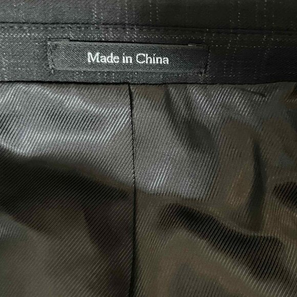 Egara Black Two Button Blazer Suit Jacket Coat Men's sz 44 Short Slim Fit - Picture 8 of 8